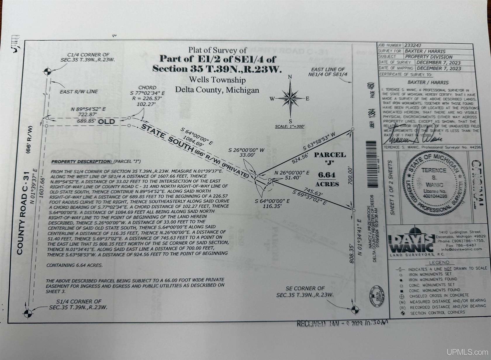 6.64 Acres of Residential Land for Sale in Escanaba, Michigan