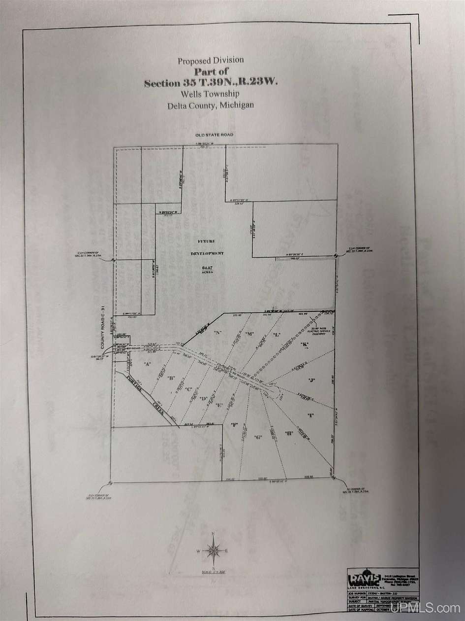 8.43 Acres of Residential Land for Sale in Wells, Michigan