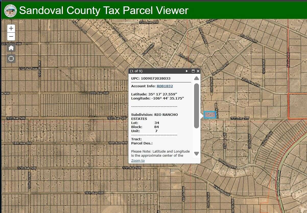 1 Acre of Land for Sale in Rio Rancho, New Mexico