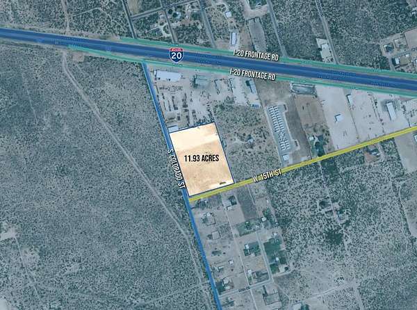 12 Acres of Commercial Land for Sale in Monahans, Texas