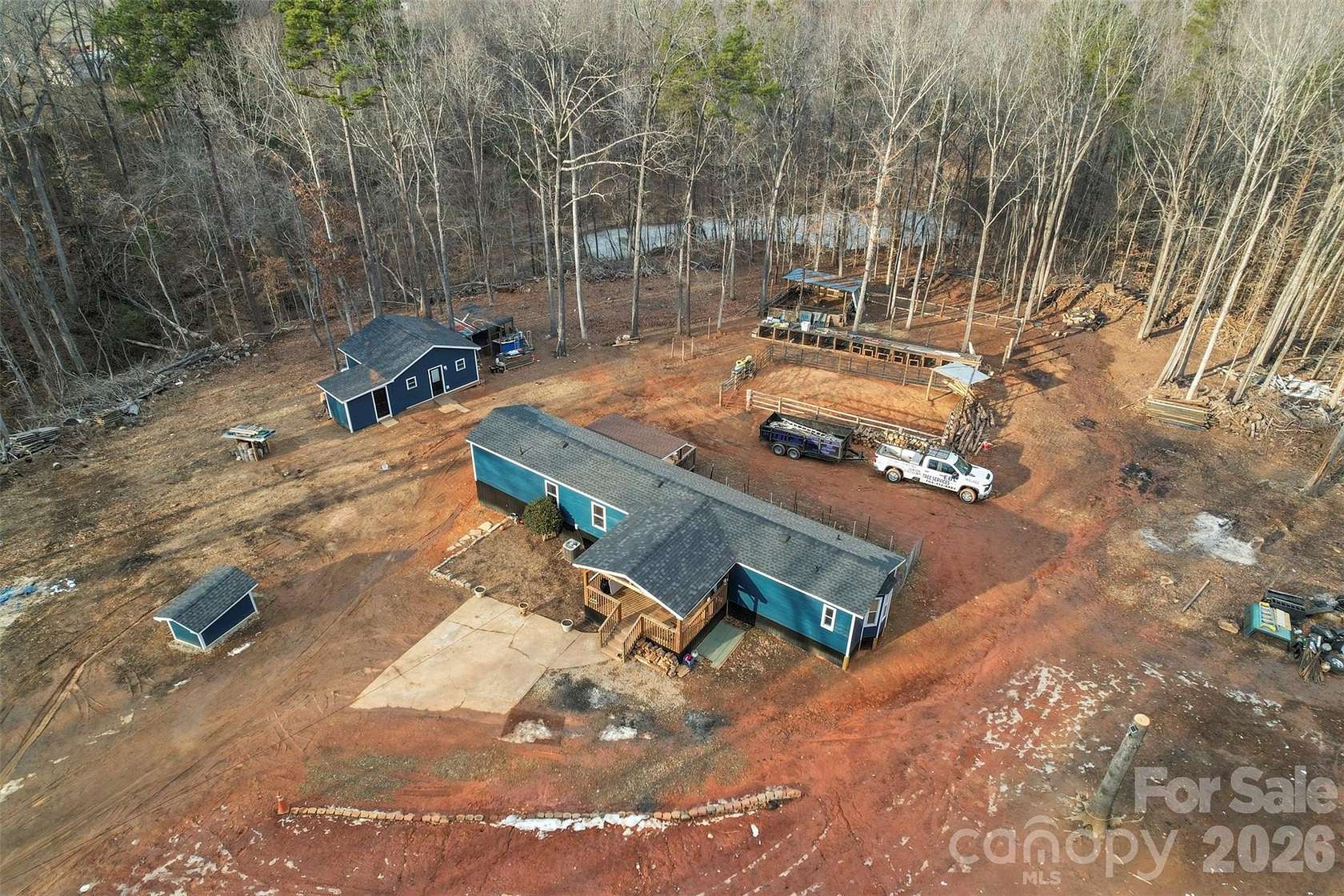 6.14 Acres of Land with Home for Sale in Bessemer City, North Carolina