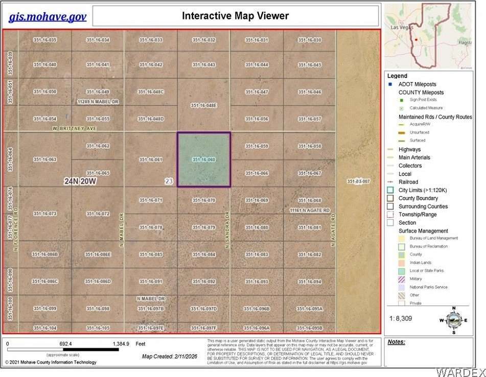 10 Acres of Land for Sale in Dolan Springs, Arizona