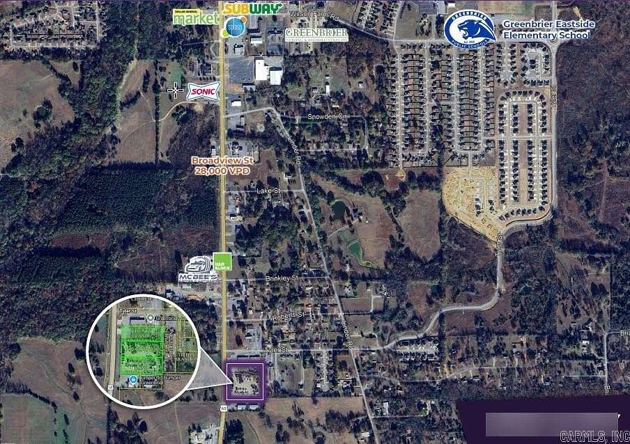 4 Acres of Commercial Land for Sale in Greenbrier, Arkansas