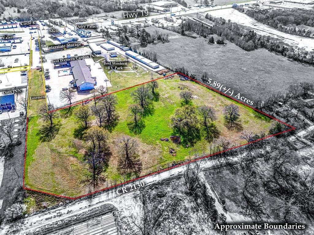 5.89 Acres of Commercial Land for Sale in Canton, Texas