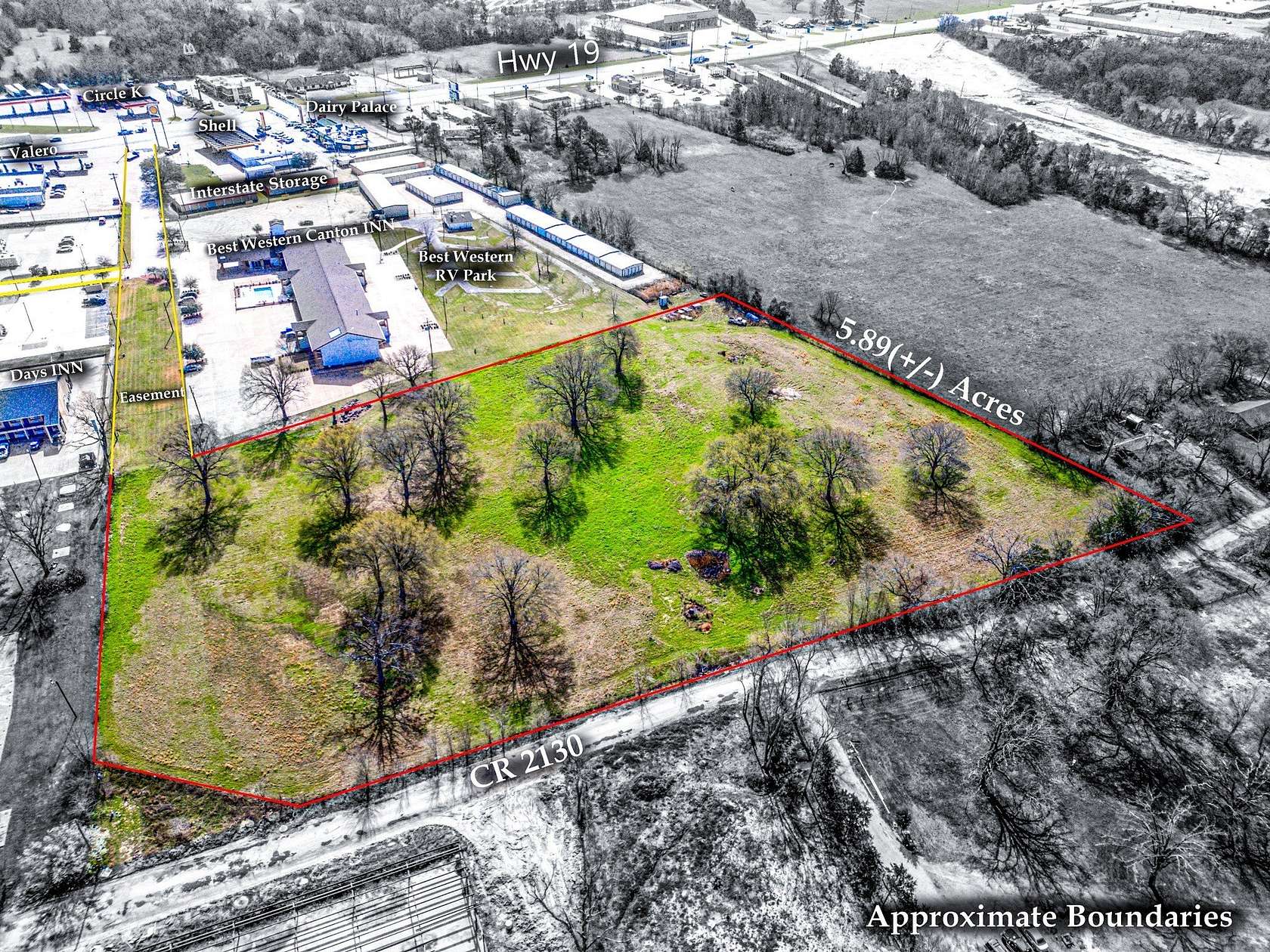 5.89 Acres of Commercial Land for Sale in Canton, Texas