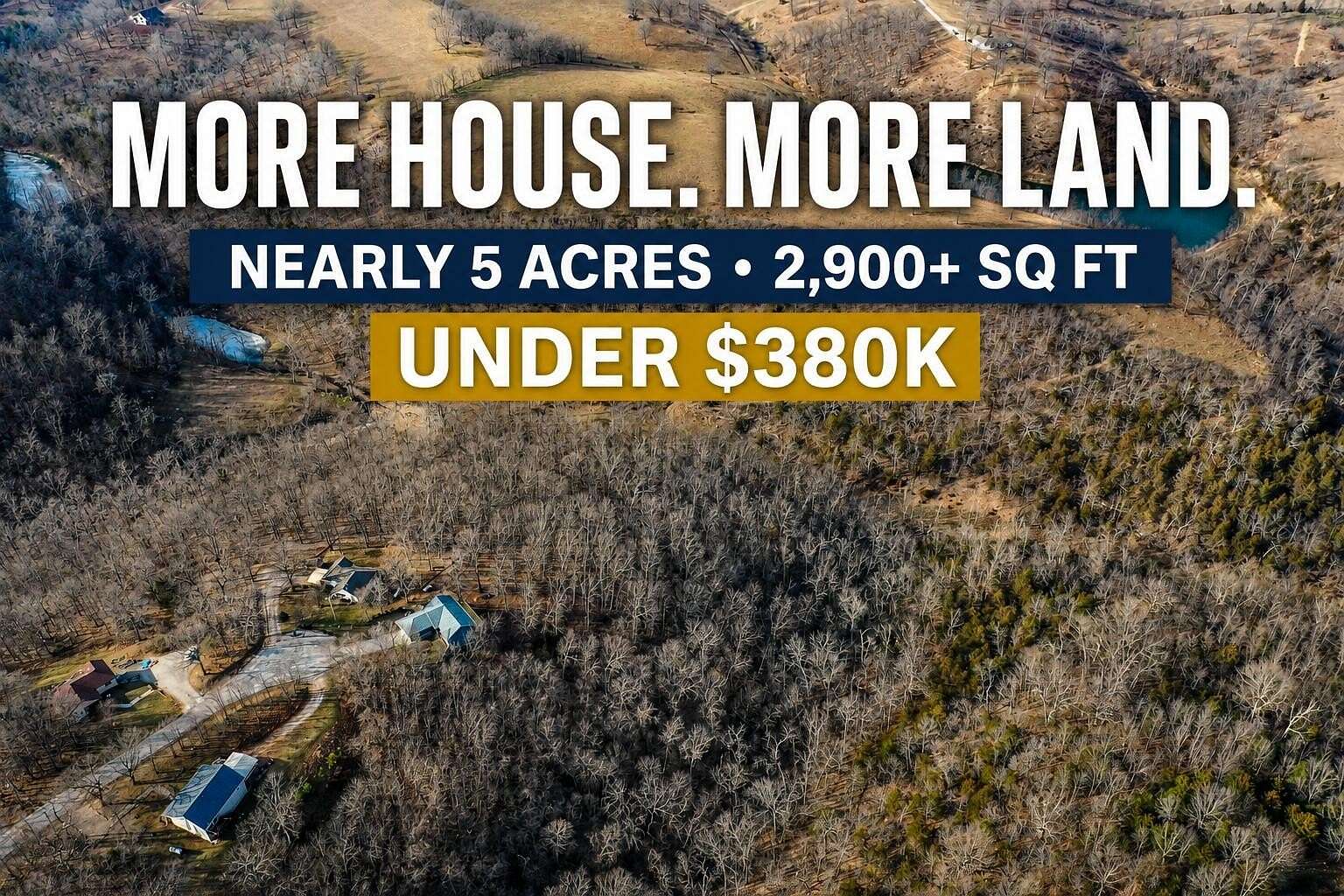 5 Acres of Land with Home for Sale in Spokane, Missouri