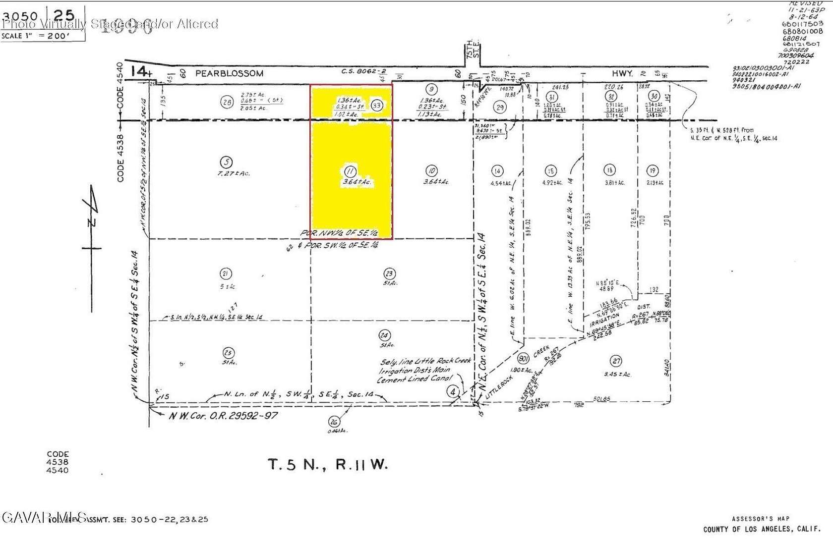 1 Acre of Commercial Land for Sale in Littlerock, California