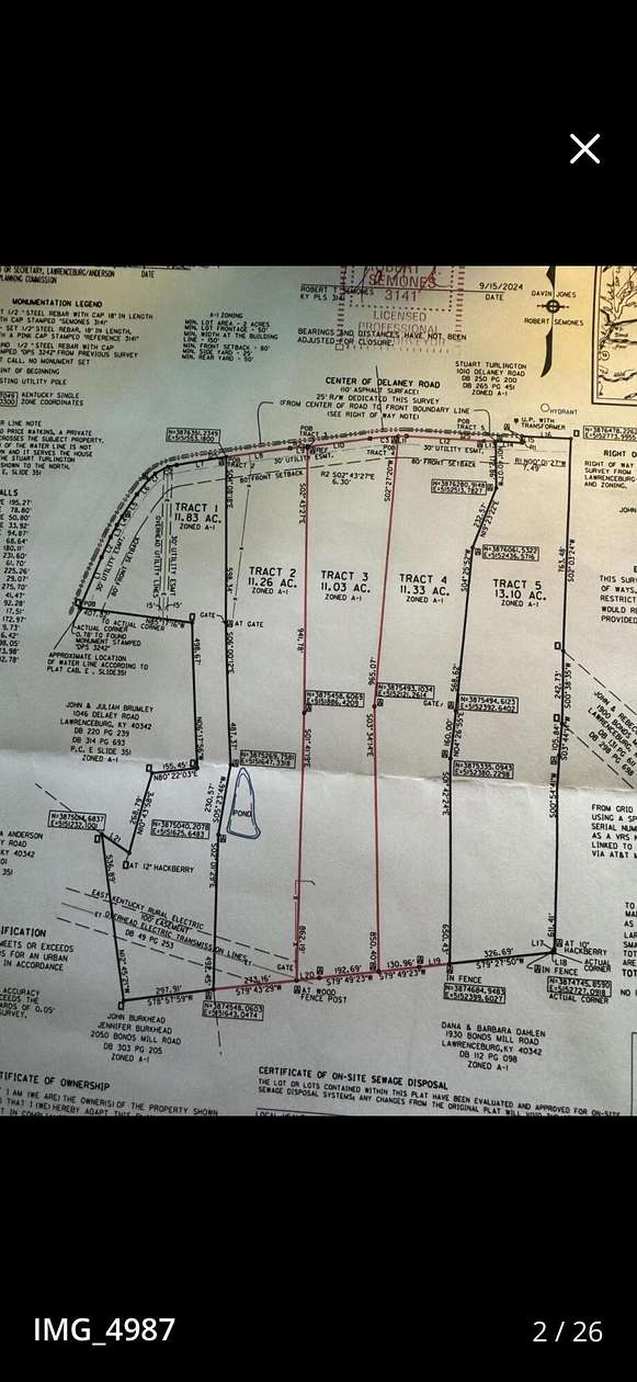 11 Acres of Land for Sale in Lawrenceburg, Kentucky