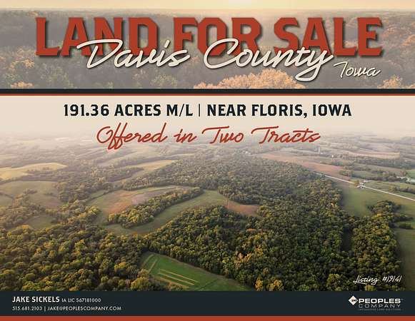 191 Acres of Land for Sale in Floris, Iowa