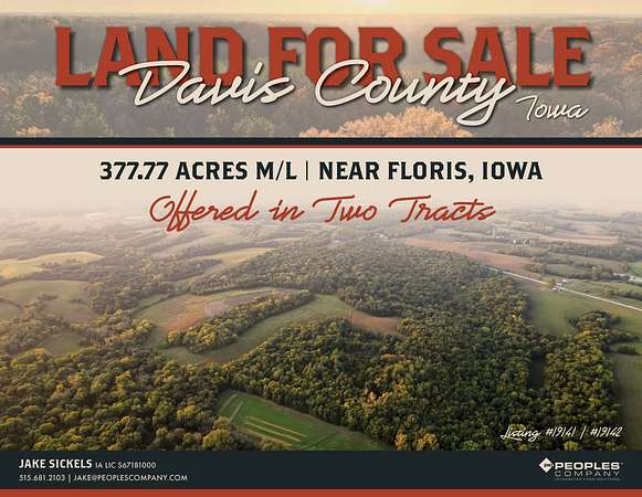 186 Acres of Land for Sale in Floris, Iowa