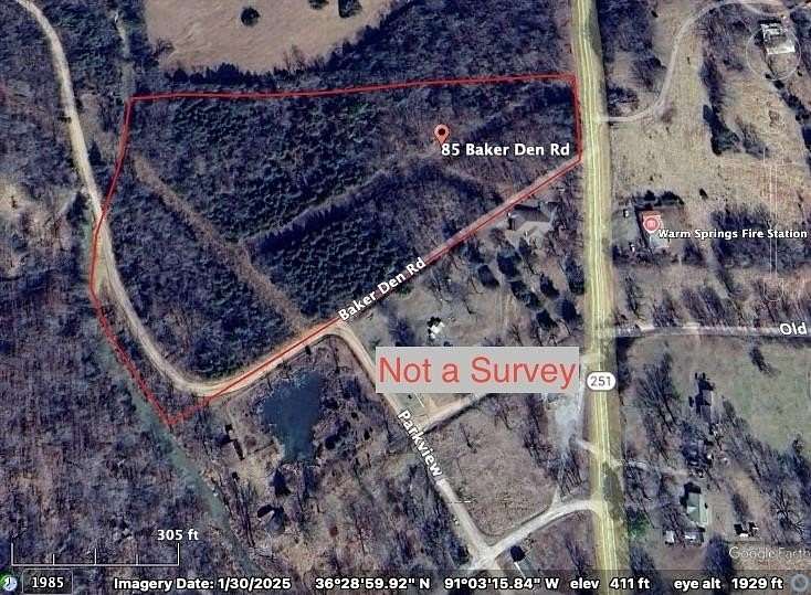 15 Acres of Recreational & Residential Land for Sale in Warm Springs, Arkansas