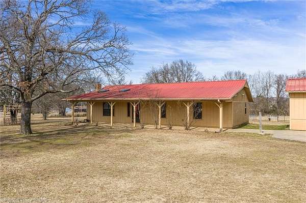 5 Acres of Residential Land with Home for Sale in Muldrow, Oklahoma