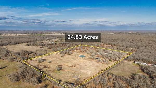 24.8 Acres of Agricultural Land with Home for Sale in Dike, Texas