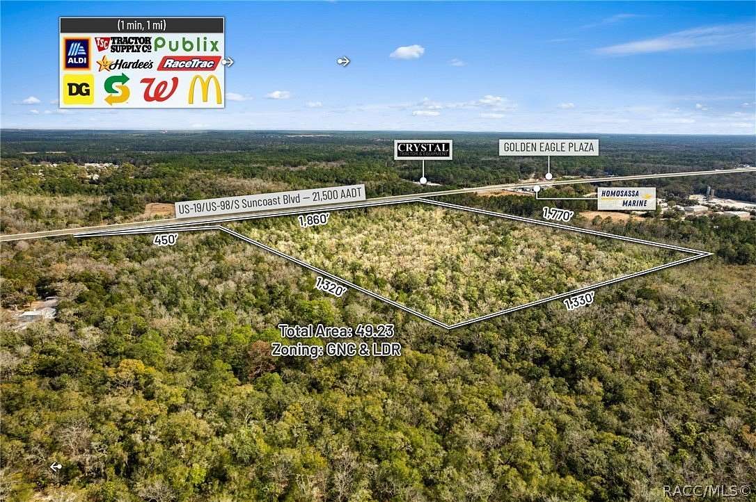 49.2 Acres of Land for Sale in Homosassa, Florida