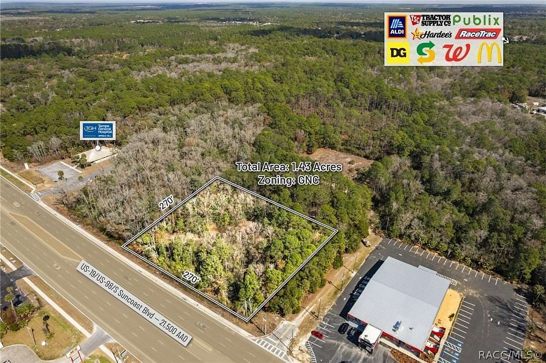 1.43 Acres of Commercial Land for Sale in Homosassa, Florida