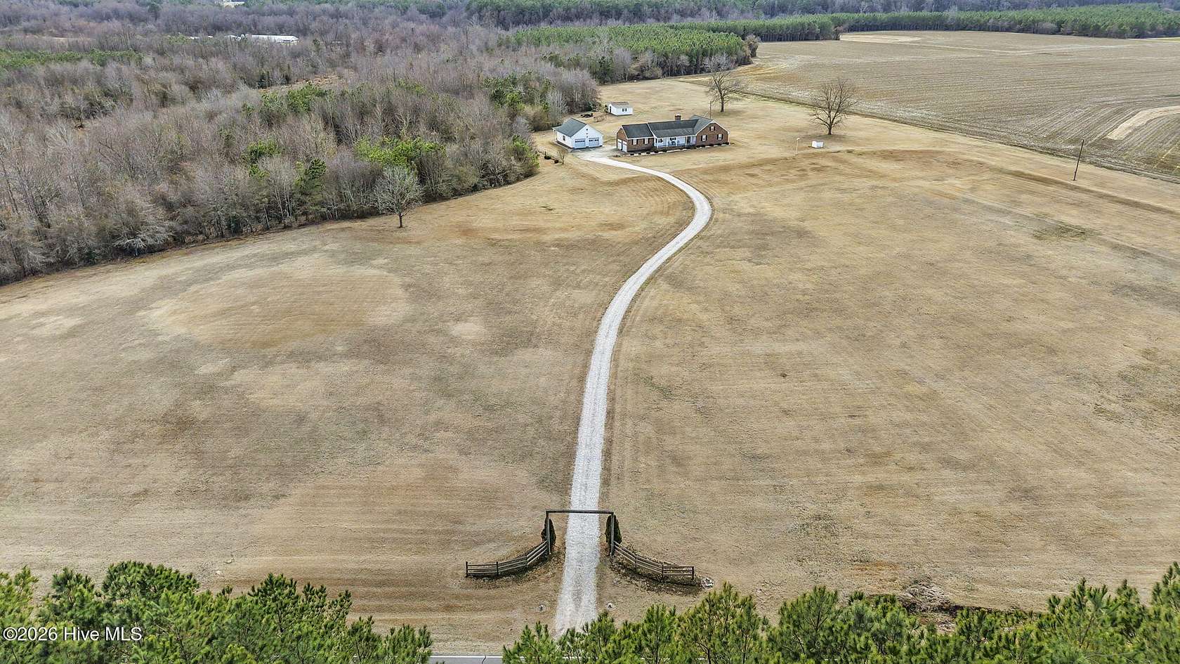 20.5 Acres of Land with Home for Sale in Fremont, North Carolina