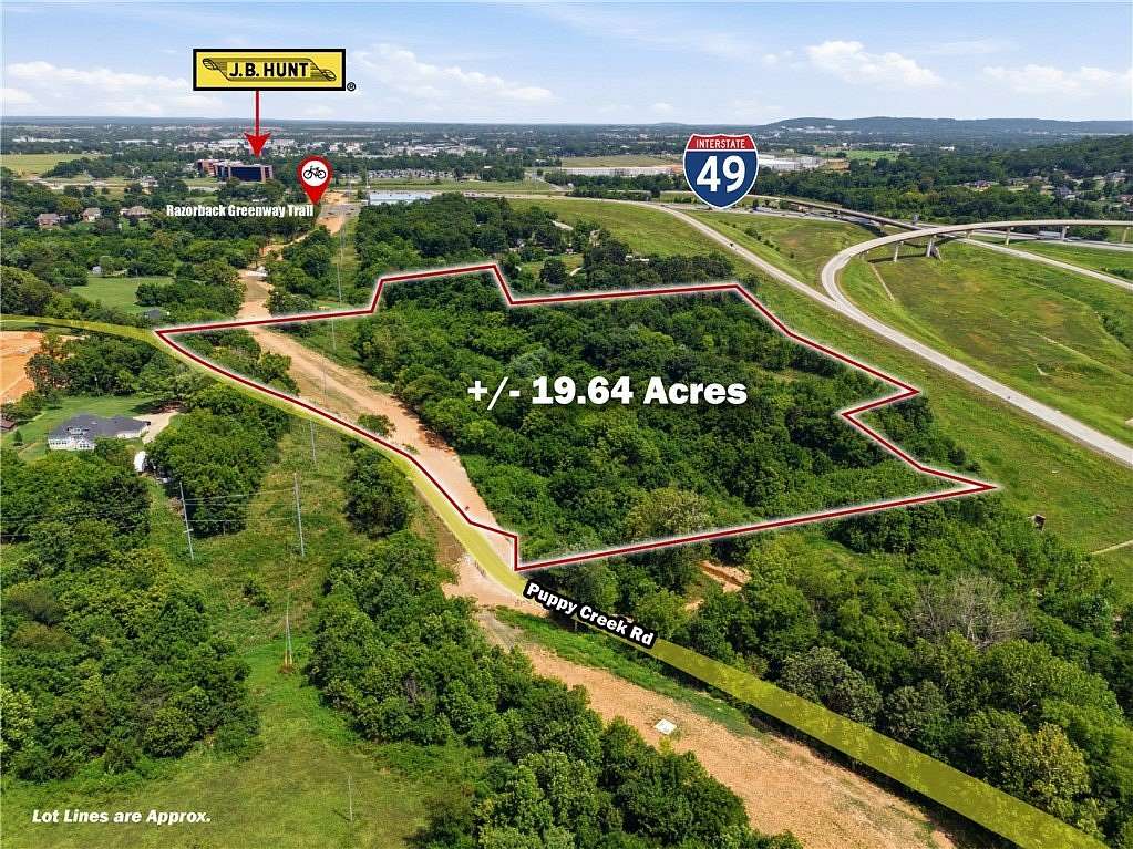 19.6 Acres of Land for Sale in Lowell, Arkansas