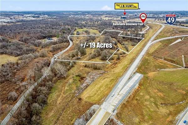19.6 Acres of Land for Sale in Lowell, Arkansas