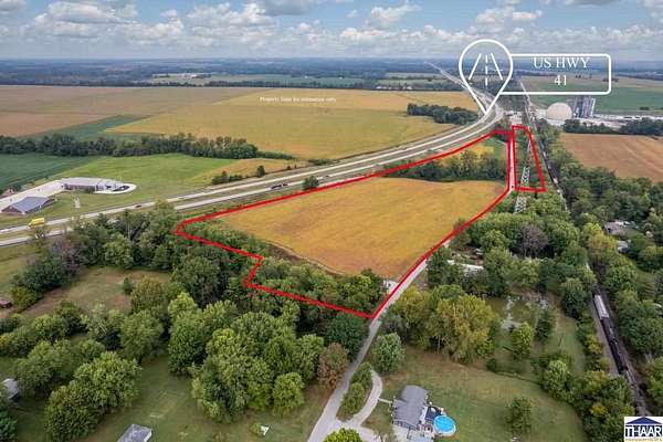 10.5 Acres of Commercial Land for Sale in Shelburn, Indiana