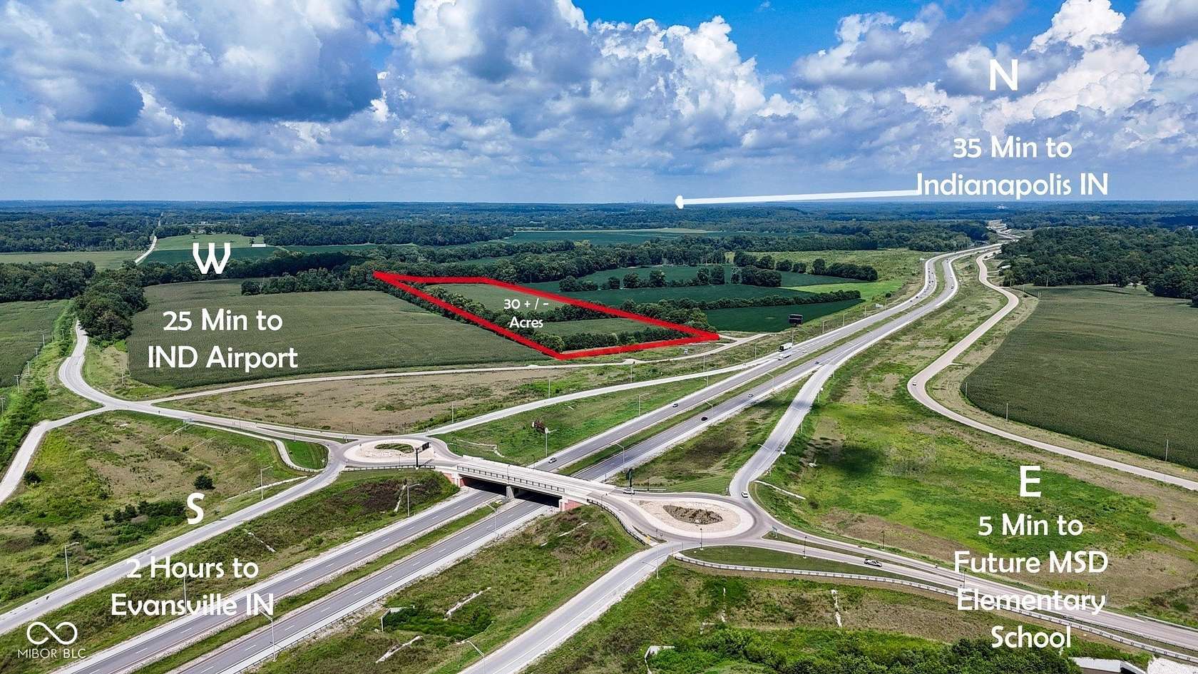 29.9 Acres of Land for Sale in Martinsville, Indiana