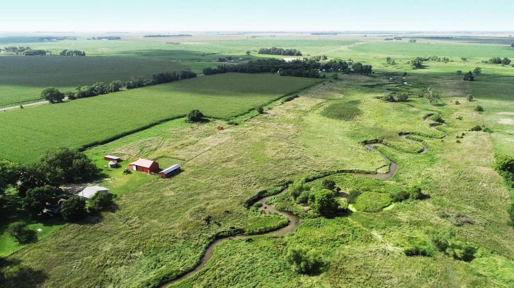 71.3 Acres of Agricultural Land with Home for Sale in Ainsworth, Nebraska