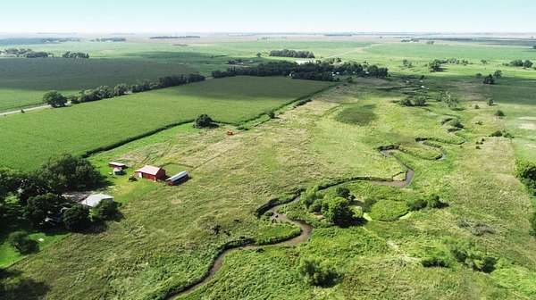 71.3 Acres of Agricultural Land with Home for Sale in Ainsworth, Nebraska