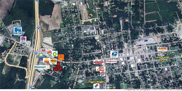 1.62 Acres of Commercial Land for Sale in St. Pauls, North Carolina