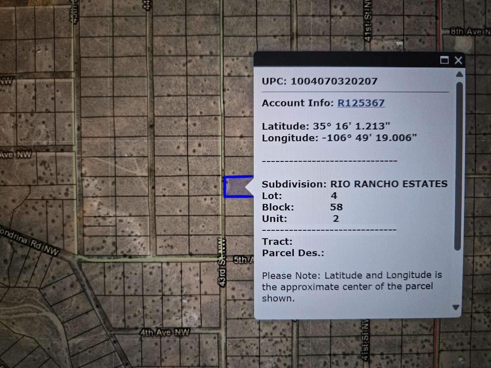 1 Acre of Land for Sale in Rio Rancho, New Mexico