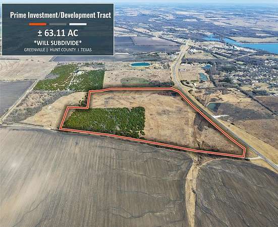 63.1 Acres of Land for Sale in Greenville, Texas