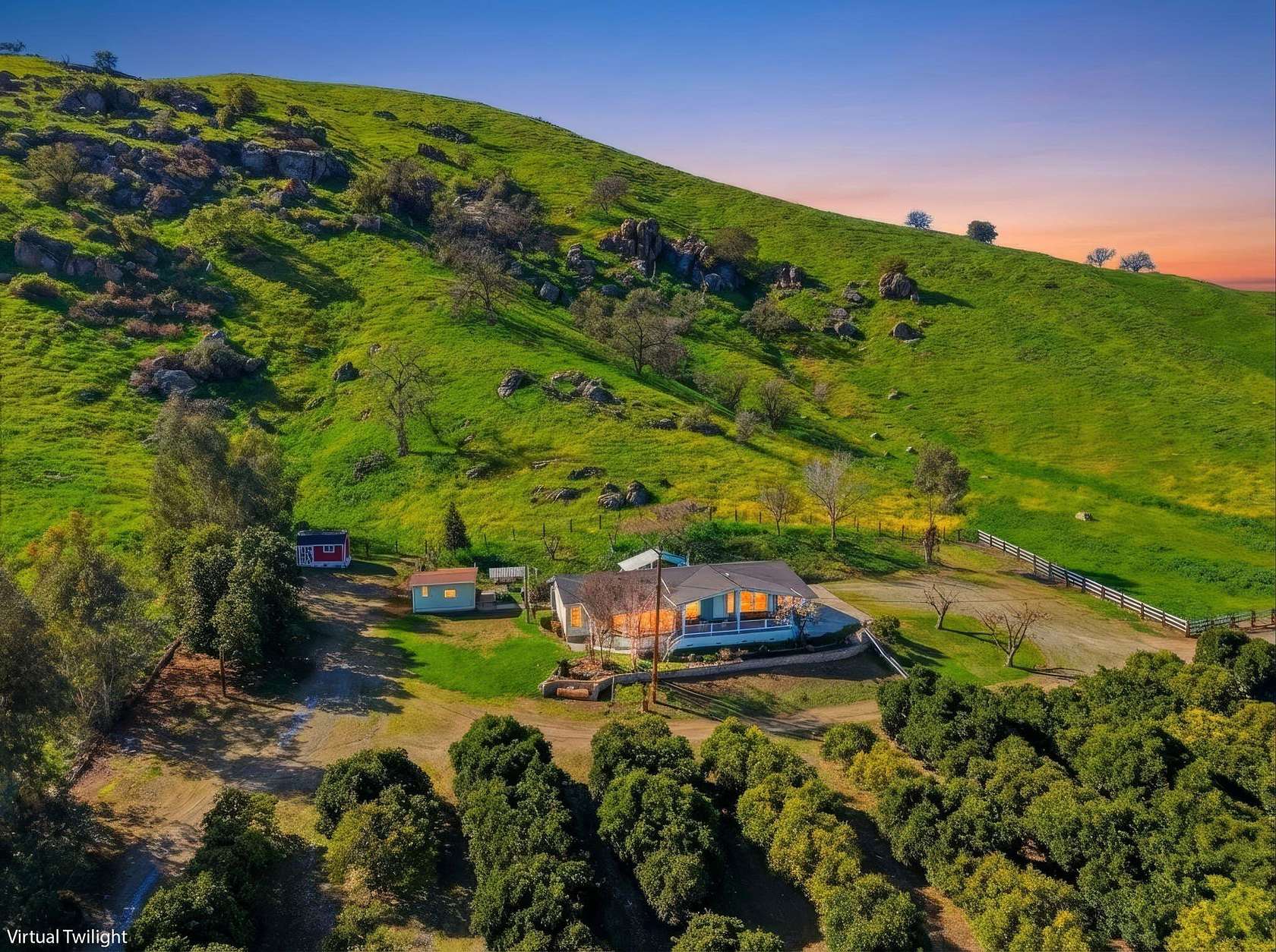 22.3 Acres of Agricultural Land with Home for Sale in Lemon Cove, California