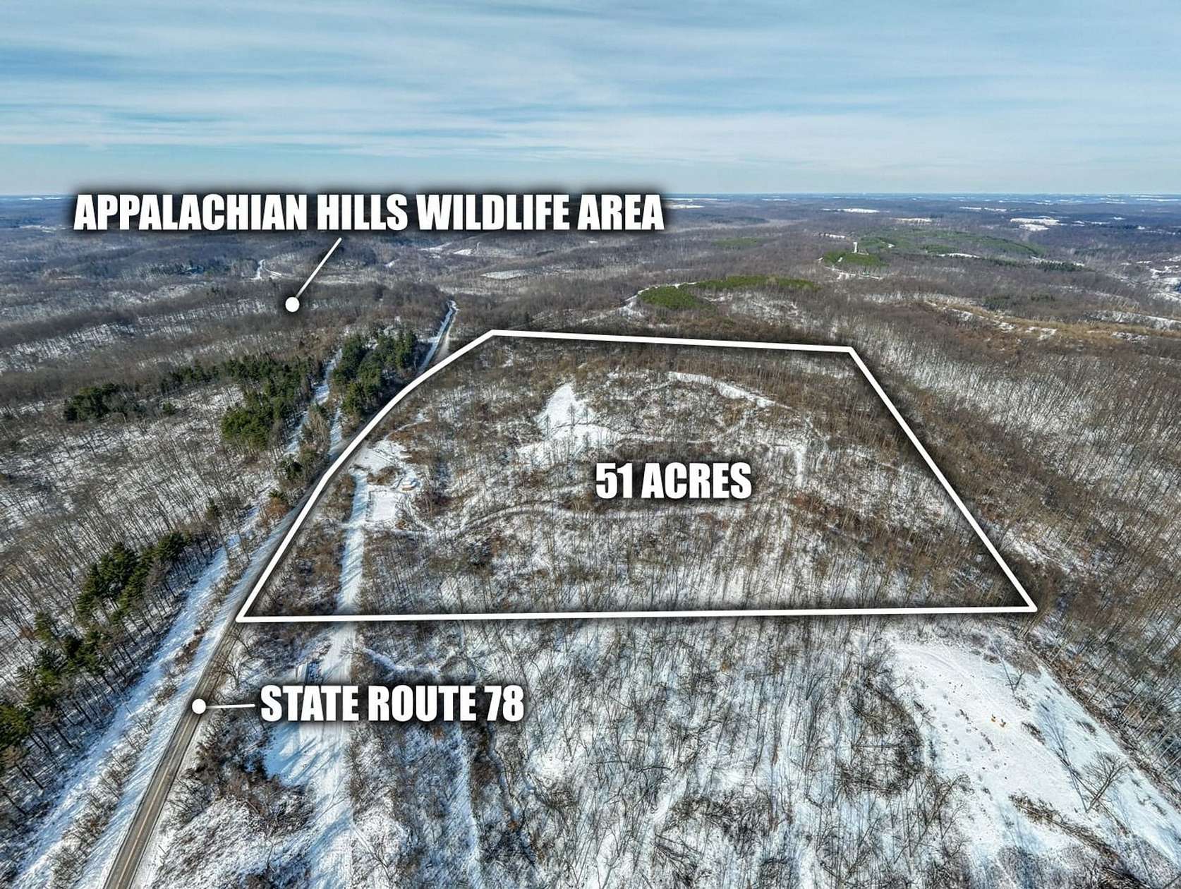 51.4 Acres of Recreational Land for Auction in Caldwell, Ohio