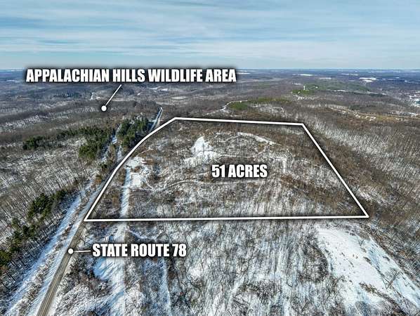 51.4 Acres of Recreational Land for Auction in Caldwell, Ohio