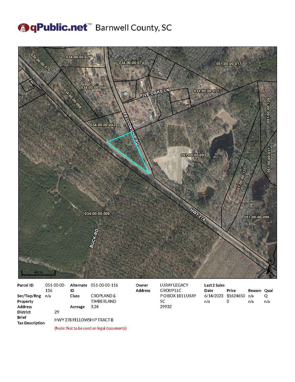 3.24 Acres of Land for Sale in Barnwell, South Carolina