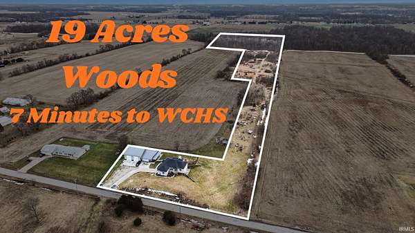19.1 Acres of Land with Home for Sale in Warsaw, Indiana