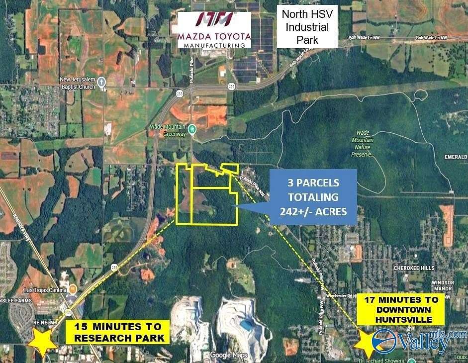 242 Acres of Mixed-Use Land for Sale in Huntsville, Alabama