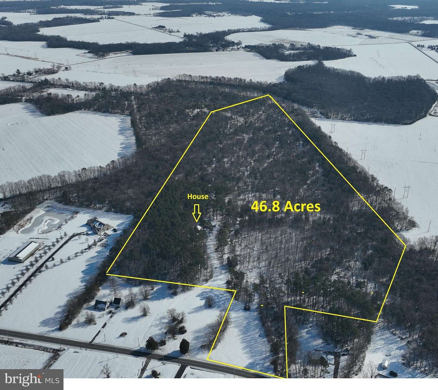 46.8 Acres of Land with Home for Sale in Houston, Delaware