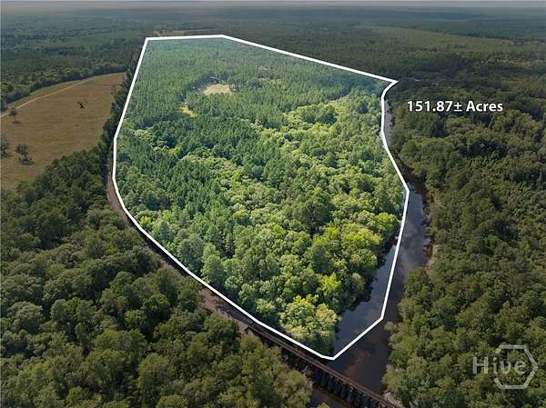 152 Acres of Recreational Land with Home for Sale in Claxton, Georgia