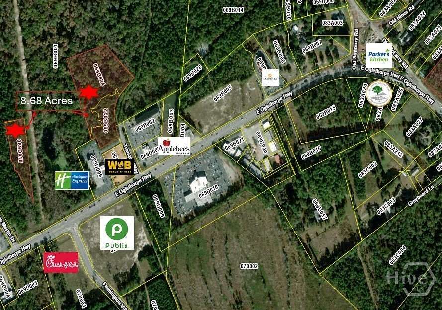 8.68 Acres of Commercial Land for Sale in Flemington, Georgia