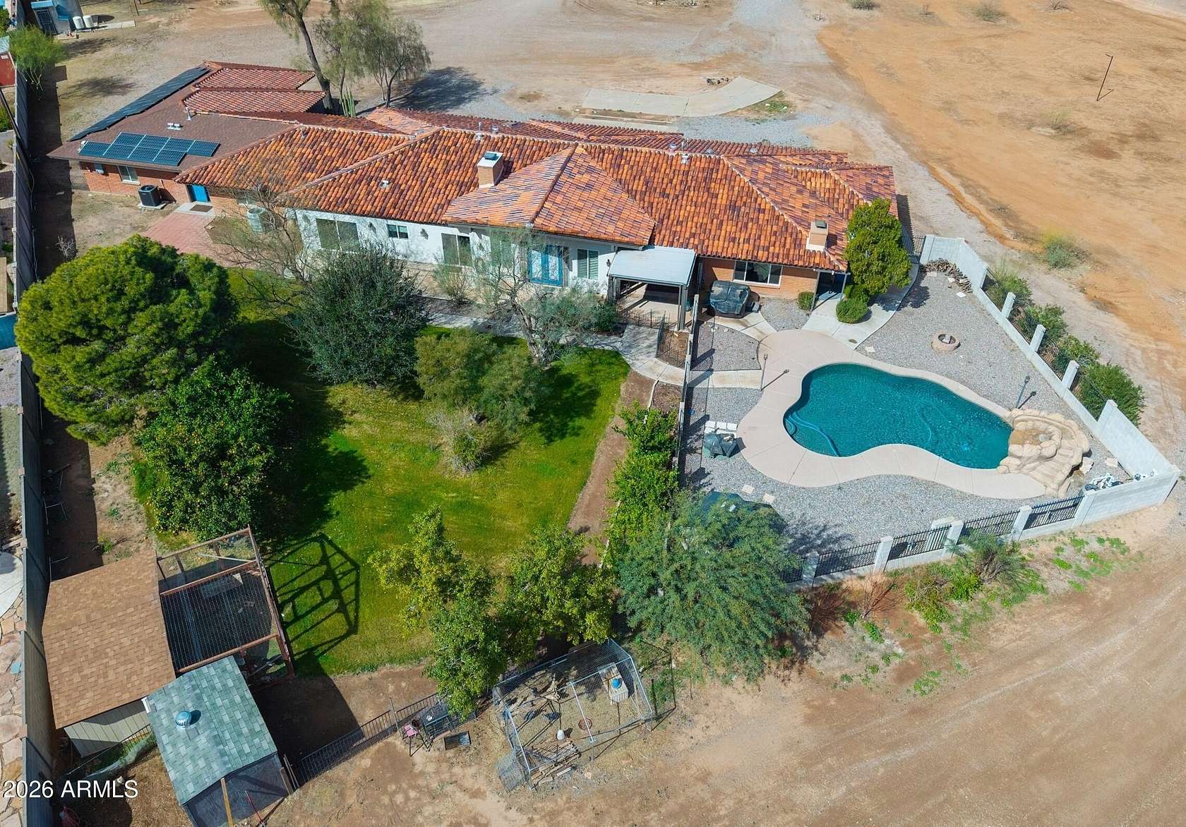 4.85 Acres of Land with Home for Sale in Casa Grande, Arizona