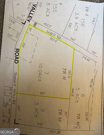 10 Acres of Land with Home for Sale in Rome, Georgia