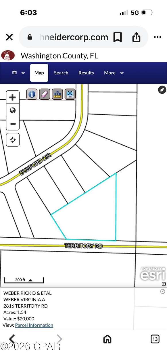 1.54 Acres of Land for Sale in Chipley, Florida