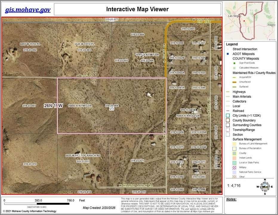 20 Acres of Recreational Land with Home for Sale in Dolan Springs, Arizona