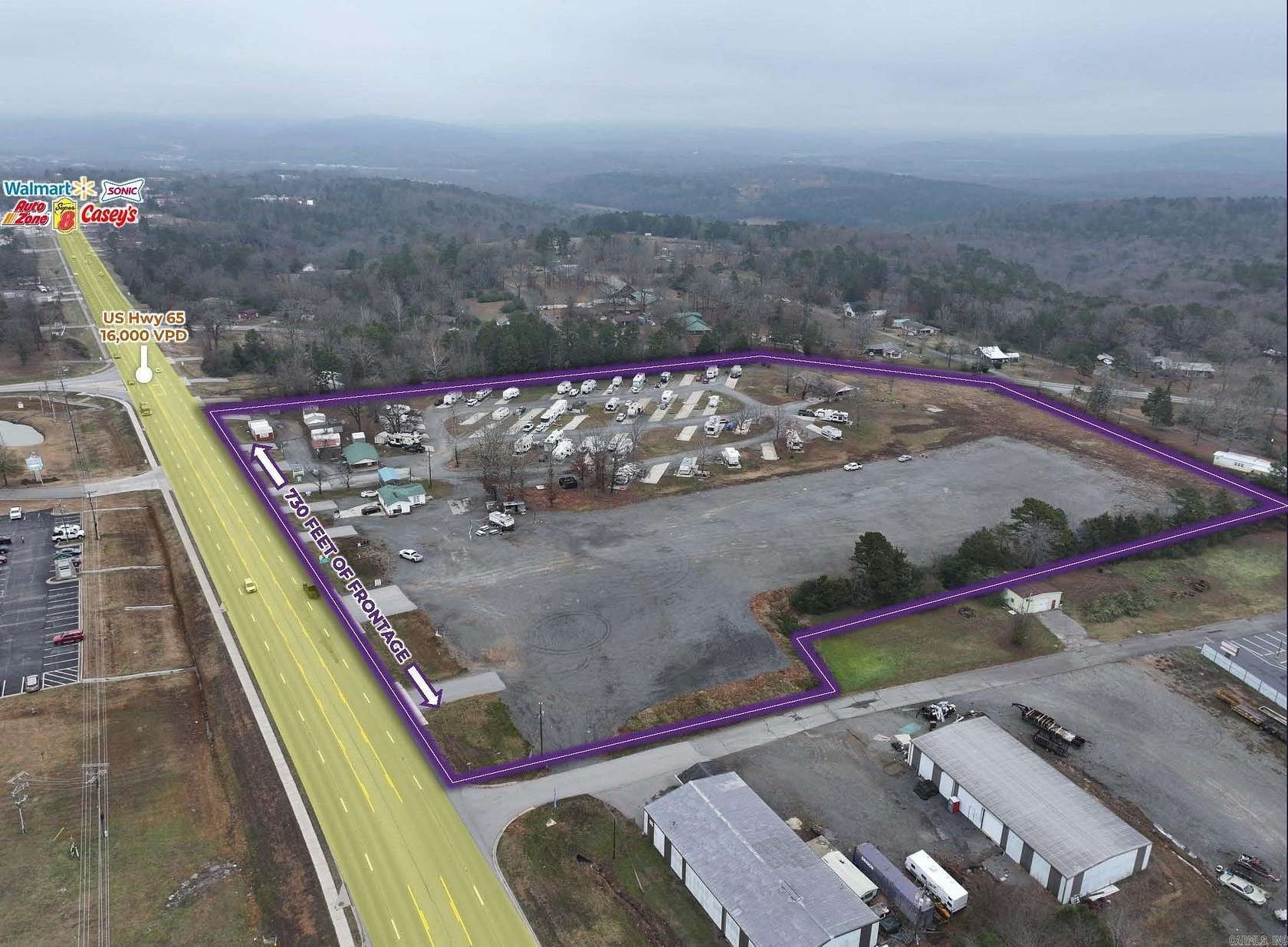 11.6 Acres of Commercial Land for Sale in Clinton, Arkansas