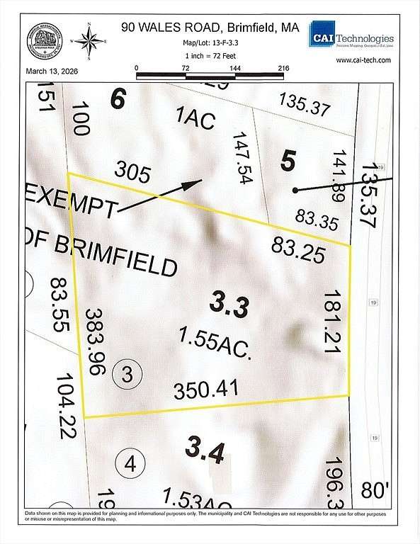 Residential Land for Sale in Brimfield, Massachusetts