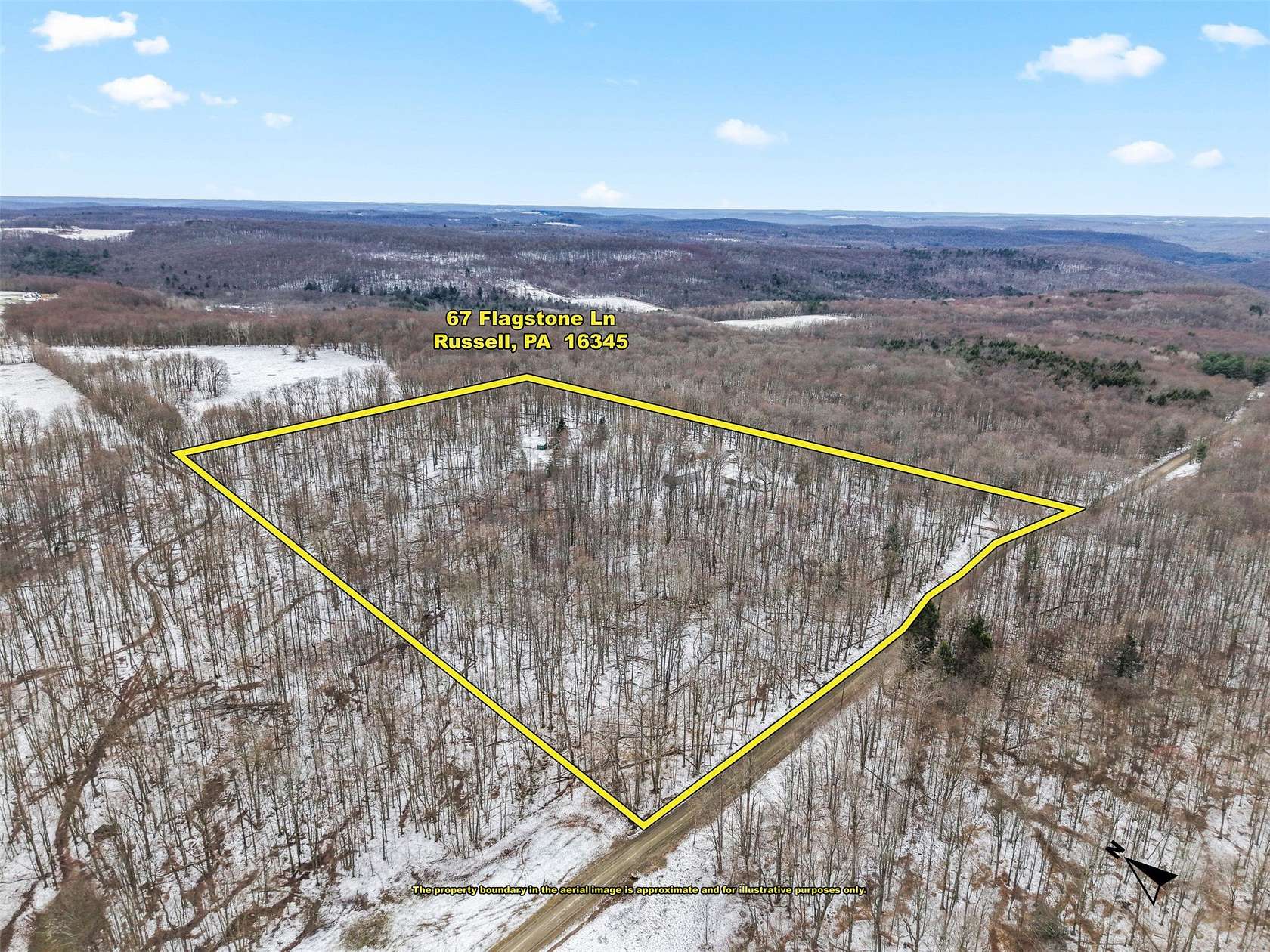 20 Acres of Improved Recreational Land for Sale in Russell, Pennsylvania
