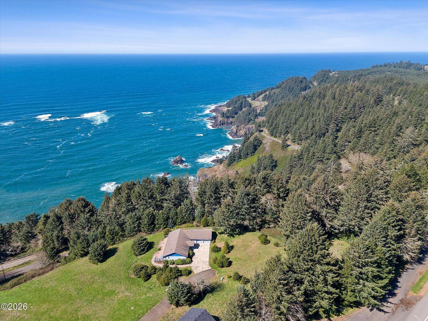 1.76 Acres of Land with Home for Sale in Otter Rock, Oregon