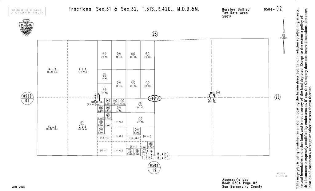 10 Acres of Land for Sale in Hinkley, California