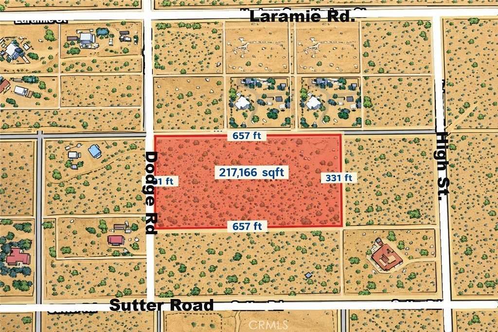 5 Acres of Residential Land for Sale in Apple Valley, California
