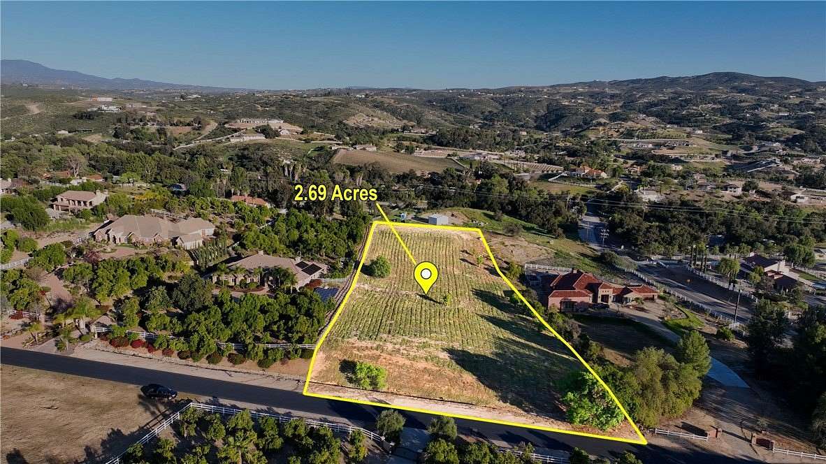 2.69 Acres of Residential Land for Sale in Temecula, California