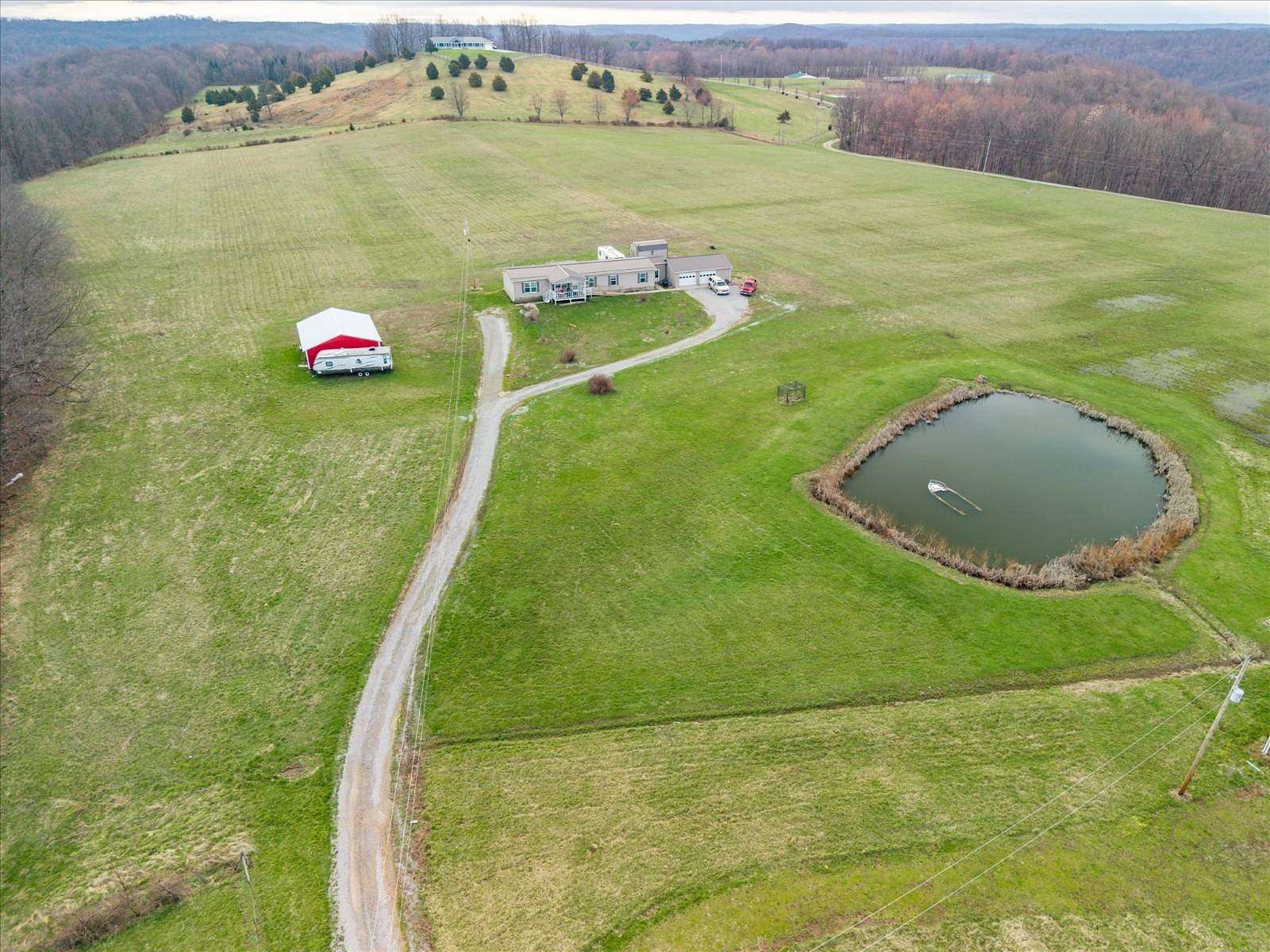 14 Acres of Recreational Land with Home for Sale in Peebles, Ohio
